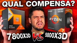 RYZEN 7 7800X3D vs 5800X3D: TESTES LADO A LADO EM GAMES NA RTX 4090. CONSUMO, PREÇO, DDR4 e DDR5