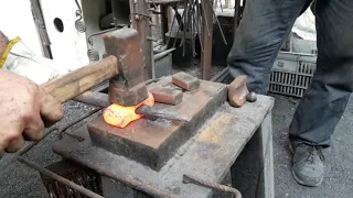 Forging a camp axe