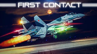 First Contact | Su-27 Flanker Vs NATO F-16 Viper / F-15 Eagle | Digital Combat Simulator | DCS |