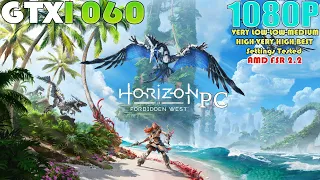 GTX 1060 ~ Horizon Forbidden West PC Performance Test | 1080P LOW to VERY HIGH and BEST Settings