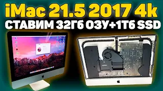 iMac 21.5 2017 4k (A1418) - Увеличение ОЗУ с 8Гб до 32Гб + SSD 1Тб