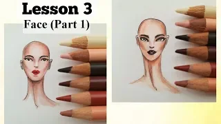 How to draw the Face (Part 1) Face Rendering | Fashion Illustration