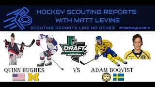 Best Defender After Dahlin?| Quinn Hughes vs Adam Boqvist 2018 NHL Draft Comparison