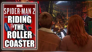 Marvel's Spider Man 2 – Peter and MJ Riding the Speed Demon Roller Coaster