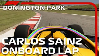 Carlos Sainz Onboard | F1 Donington Park Circuit