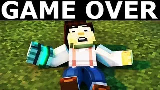 All Game Over Scenes - Minecraft: Story Mode Season 2 Episode 1-5 (Telltale Series)