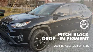 PITCH BLACK DROP-IN PIGMENT | AUTOFLEX COATINGS | 2021 TOYOTA RAV4 WHEELS