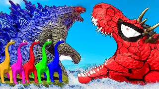 Dinosaur Fighting Spiderman T-Rex vs GODZILLA, KONG vs Mecha dinosaurs JURASSIC WORLD 4: EXTINCTION