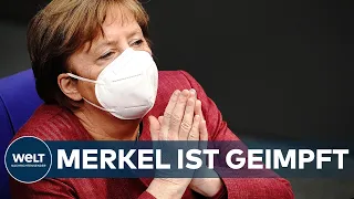 ASTRAZENECA: Kanzlerin Angela Merkel hat erste Corona-Impfung bekommen I WELT News