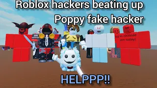 Roblox hackers beating up fake hacker Poppy / Roblox animation (inspired by @• S Q H W X • )