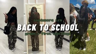 BACK TO SCHOOL GRWM + VLOG | first two days ( sophomore szn )