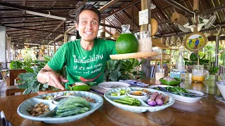 Organic Thai Food - RICE-GRASS + Kale Wraps! | Sukhothai, Thailand!