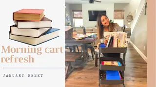 NEW YEAR MORNING CART REFRESH||CLEAN OUT + WHAT WE ARE READING NOW