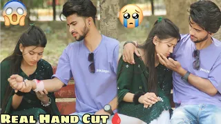 Hand Cut 🩸 Prank On Girlfriend ❤️ | Gone Extremely Wrong 😱 | Zain Khan Prank