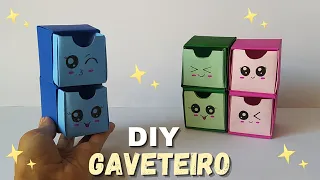 DIY MINI GAVETEIRO DE PAPEL ✂️ ORIGAMI