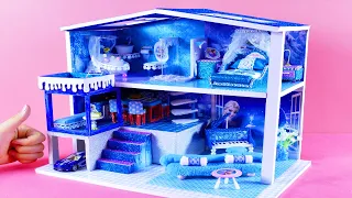 DIY Miniature Cardboard House #41❤️ DIY Miniature Frozen Disney dollhouse - Princess Elsa and Anna