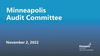 November 2, 2022 Audit Committee