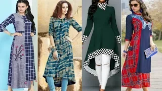 New and stylish check kurti designs for girls  | plaid print shirts| office dress