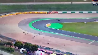 Moto2 Portugal Big Multiple Bikes Crash 2022