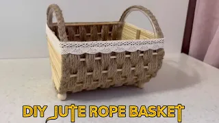 DIY idea of Jute Rope Basket | jute ideas | Rope Storage Basket DIY