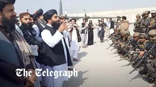 Taliban parade on Kabul airport tarmac following US withdrawal | Afghanistan