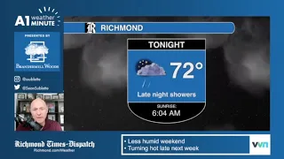 Late night showers ahead: Thursday afternoon Richmond weather video