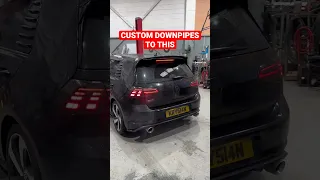 MK Golf GTI Custom Downpipes With Sports Cat💥 #shorts #downpipe #mk7gti