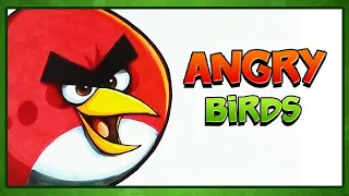 How to Draw Angry Birds Step by Step | Angry Birds Cartoon Coloring Colors Fun Kids
