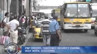 PNP orders tightened security during holy week, elections