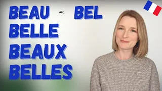 How To Use Beautiful in French? Beau Belle Beaux Belles and Bel #shorts