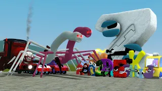 NEW CURSED THOMAS AND FRIENDS, DOUGLAS AND OTHERS VS ALL ALPHABET LORE A Z+ OTHERS In Garry's Mod!