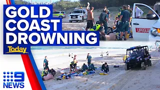 Man dies on Gold Coast beach after ignoring lifeguard warning | 9 News Australia