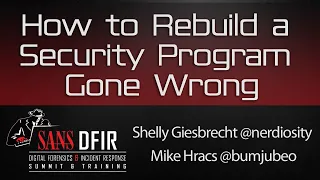 How to Rebuild a Security Program Gone Wrong… - SANS DFIR Summit 2016
