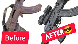 ak-47 restored | ammunition restoration | AK-47 transformation | ak 47 old to new |  urdu words ak-4