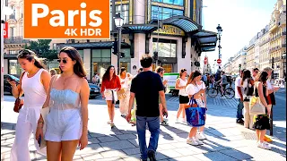 Paris France - HDR walking in Paris - Hottest weather in Paris ( 29°C ) - 4K HDR 60 fps