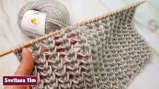 The pattern couldn't be easier! 🤩👌 Ideal for knitting a Scarf or Snood with knitting needles