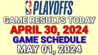 NBA playoffs standings today April 30, 2024 | Game Results | NBA Game Schedule May  01, 2024