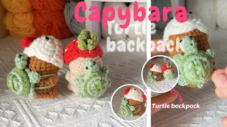 Crochet Turtle Backpack Tutorial 🐢| Móc balo Rùa | Simple and Easy ♡