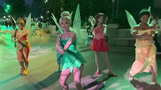 Tinker Bell and Fairy Friends show off their TALENTS during Pride Nite! // Disneyland