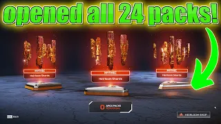 I GOT THE HEIRLOOM SHARDS! 4 Year Anniversary Collection Event 24 PACK OPENING! [Apex Legends]