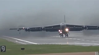 B52s take off in a crosswind