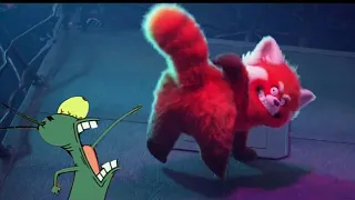 Plankton Sheldon Scene but it's Turning Red Awkward Scenes