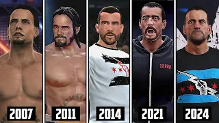 CM Punk Entrance Evolution in WWE / AEW Games !!! (WWE SvR 2008 to WWE 2K24)