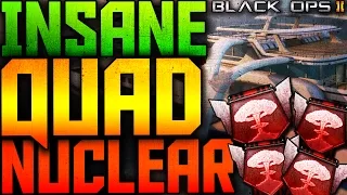 BO2: INSANE "QUAD NUCLEAR" ON BLACK OPS 2! "BO2 Quad Nuclear Gameplay"