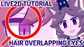 【Live2D Tutorial】 How to create hair overlapping eye effect! 🔔