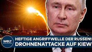 PUTINS KRIEG: Heftige Angriffswelle der Russen! Neue Drohnenattacke auf Kiew