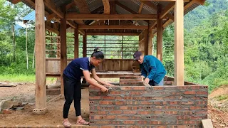 The process of joining the dining room wall & multi-purpose wood stove design | Dang Thi Mui