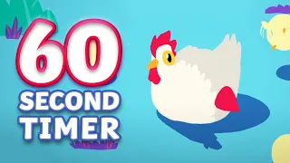 60 Second Timer for Kids | 1 Minute Countdown