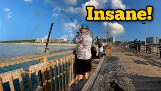 The MOST INSANE Thing I Have Ever Saw From A Fishing Pier!