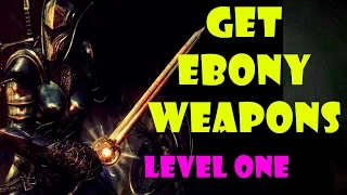 Skyrim Remaster: EBONY Bow & Great Sword at LEVEL ONE (Best Weapons Start Guide)